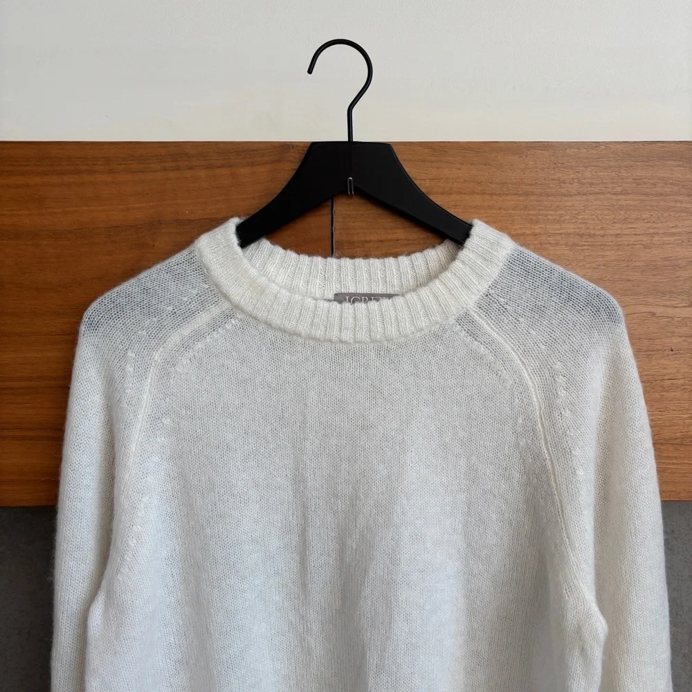 J.Crew High Rib Pullover Sweater in Wool Blend, Size S